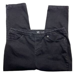 Diane Gilman DG2 Capri Jeans Womens XLT Faded Black New Classic Stretch Straight